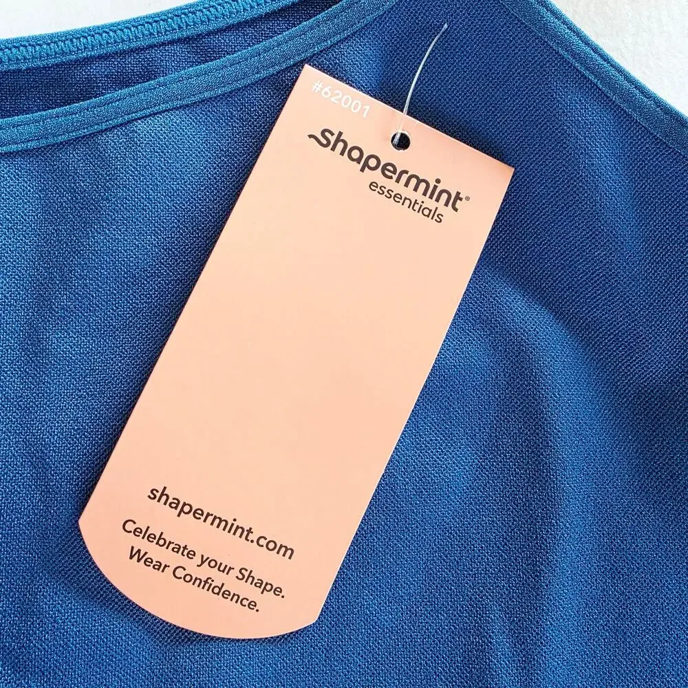Shapermint Scoop Neck Cami Plus 4XL Blue Seamless Shapewear Seamless Basic